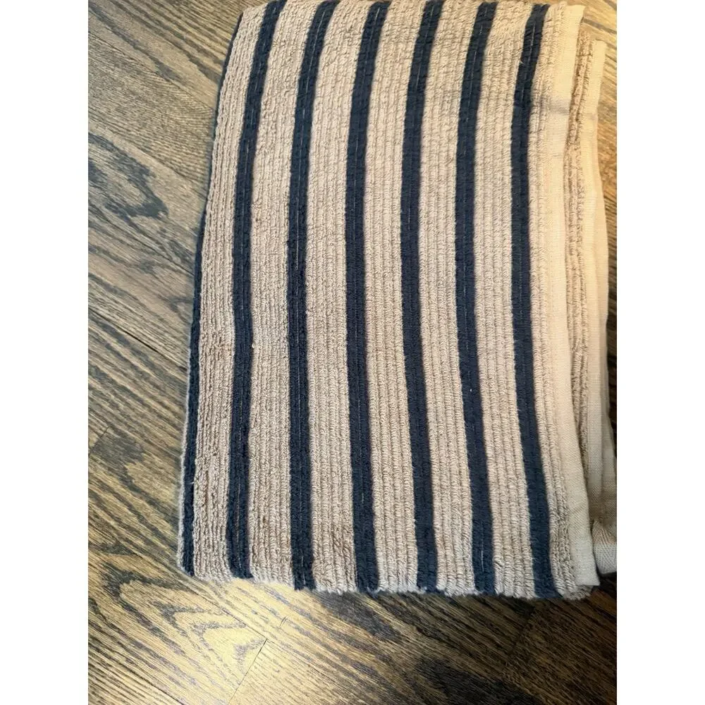 Parachute Organic Resort Stripe Bath Towel Brown Stripe NEW